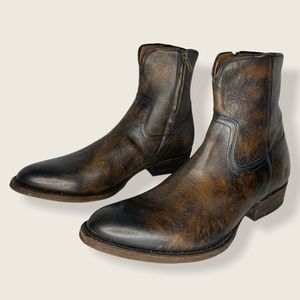 Frye Western Cowboy Zip Up Boots